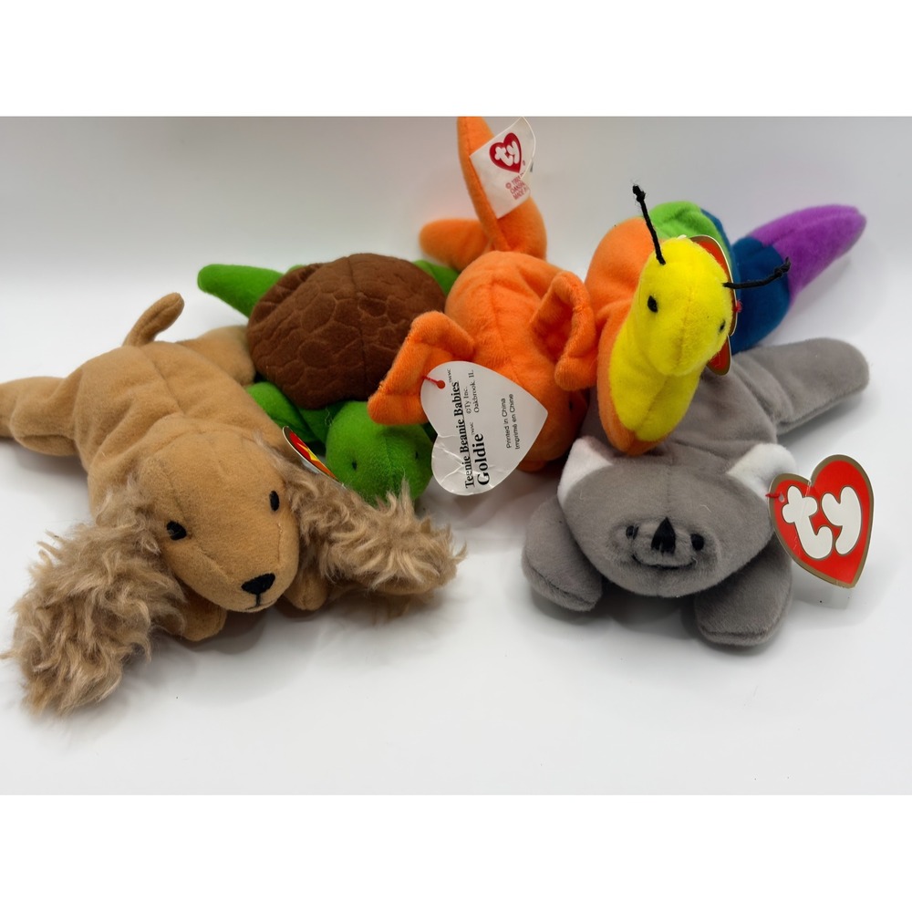 Ty Teenie Beanie Babies Lot of 5 McDonalds Goldie Mel Inch Spunky Speedy Plush